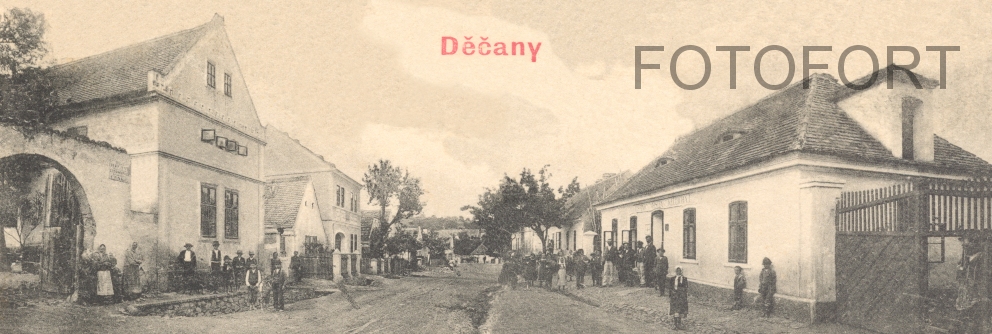 Děčany 1910 panorama